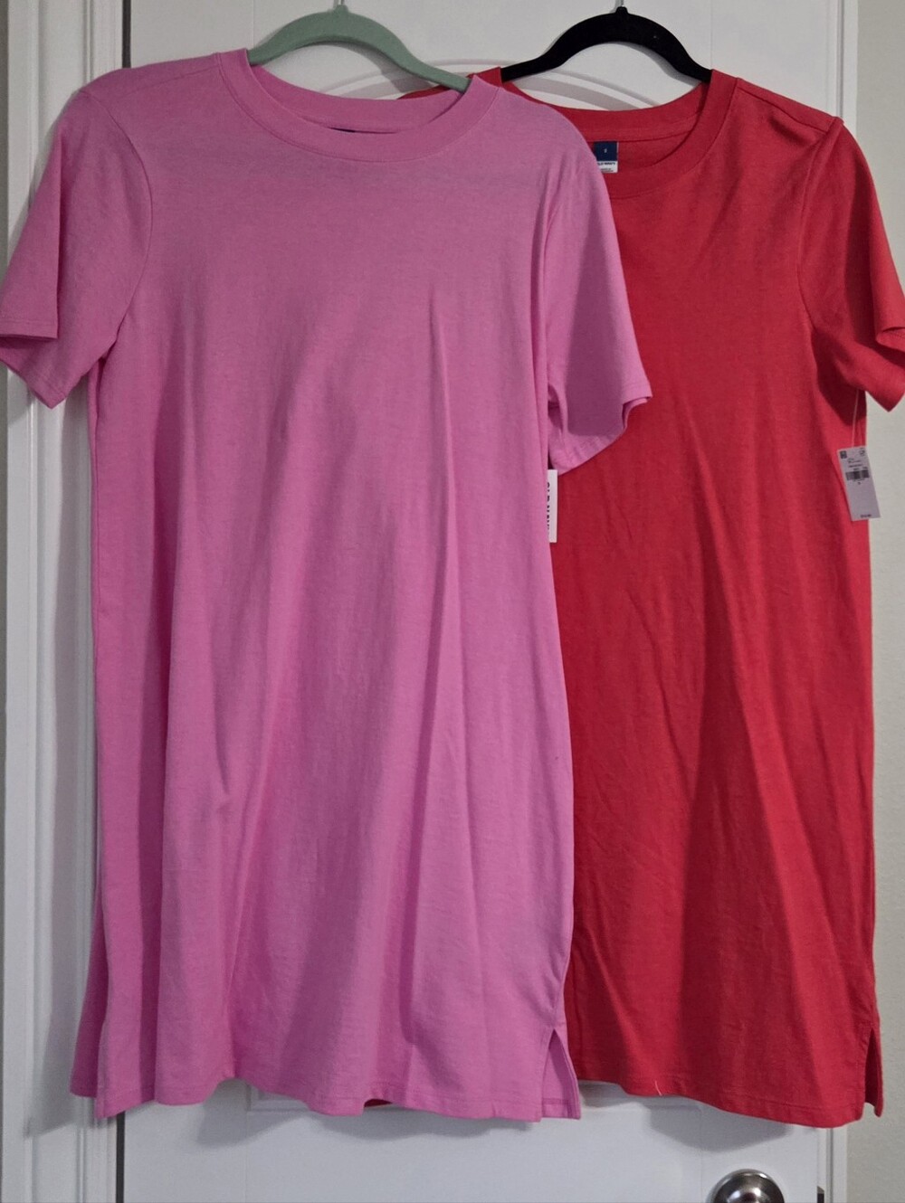Old Navy Pink and Red T-Shirt Dresses Size Small